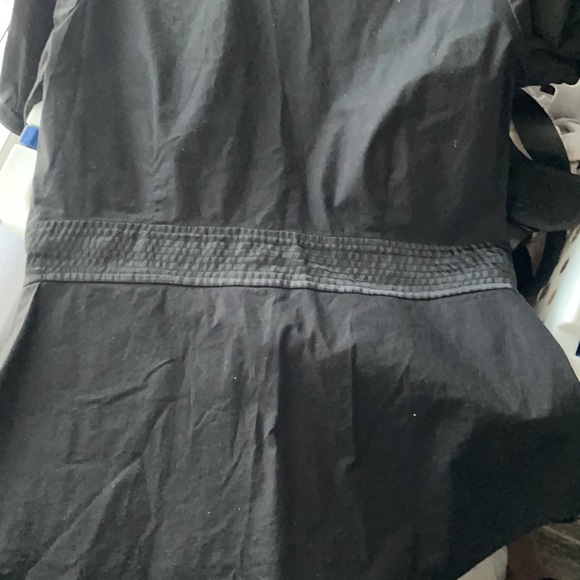 Black Button Up SS Tux Top - Picture 6 of 10